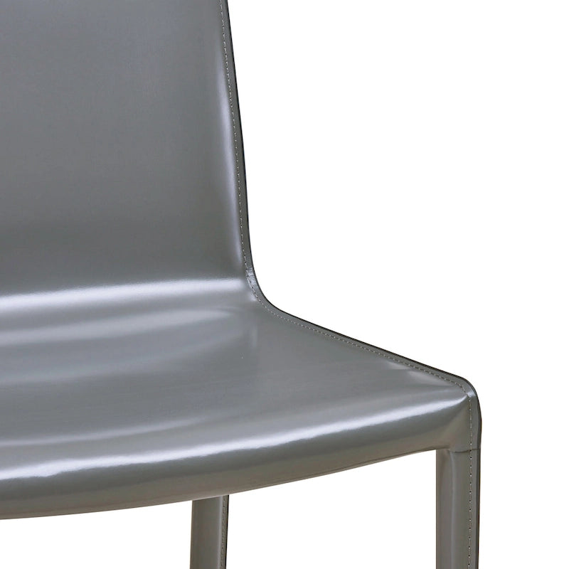 Chaise de salle à manger en cuir recyclé, lot de 2 | Chaise moderne écologique