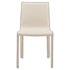Chaise de salle à manger en cuir recyclé, lot de 2 | Chaise moderne écologique