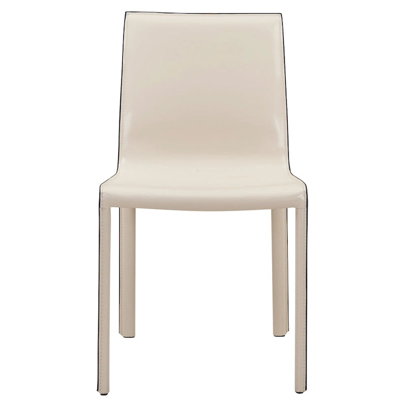 Chaise de salle à manger en cuir recyclé, lot de 2 | Chaise moderne écologique