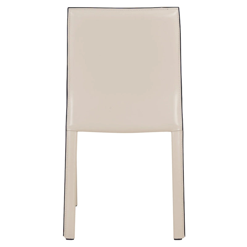 Chaise de salle à manger en cuir recyclé, lot de 2 | Chaise moderne écologique