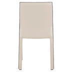 Chaise de salle à manger en cuir recyclé, lot de 2 | Chaise moderne écologique