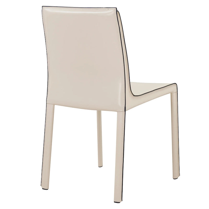 Chaise de salle à manger en cuir recyclé, lot de 2 | Chaise moderne écologique