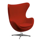 Fauteuil inclinable pivotant en tissu de laine Mid-Century Modern