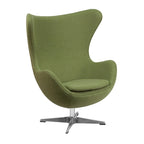 Fauteuil inclinable pivotant en tissu de laine Mid-Century Modern