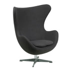 Fauteuil inclinable pivotant en tissu de laine Mid-Century Modern