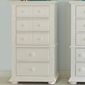Semainier Oyster White | Commode Haute et Étroite avec Plusieurs Tiroirs