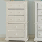Semainier Oyster White | Commode Haute et Étroite avec Plusieurs Tiroirs