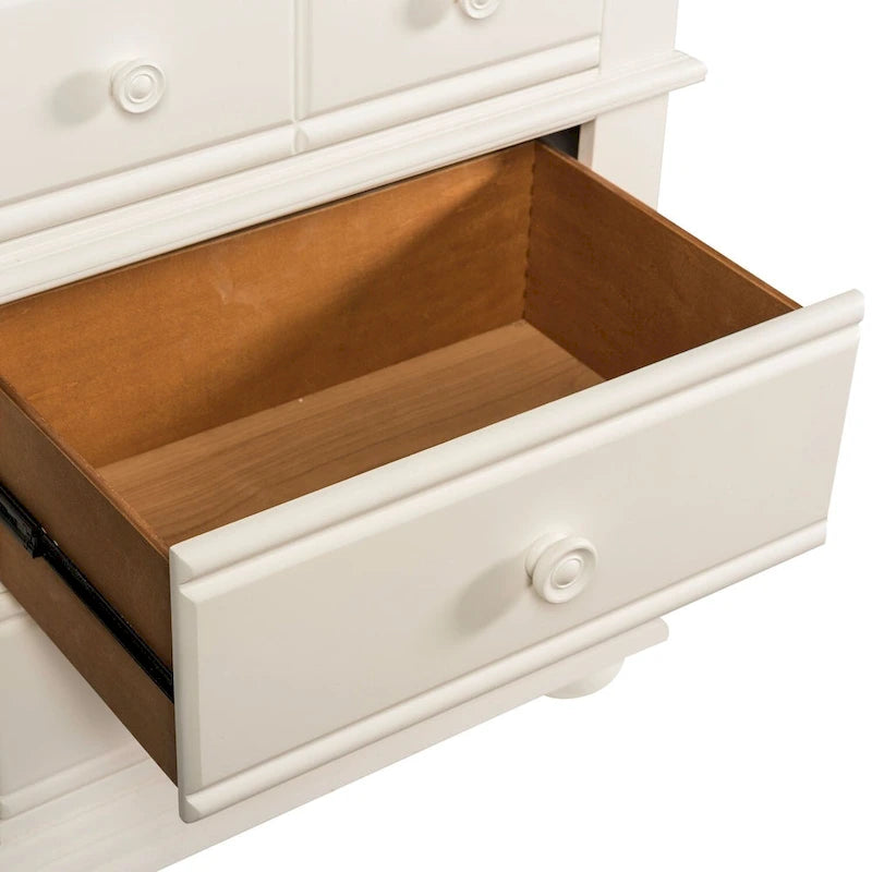 Semainier Oyster White | Commode Haute et Étroite avec Plusieurs Tiroirs