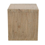 Table d'appoint cascade avec étagère ouverte | Fini naturel vieilli | 22x22x24H