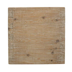 Table d'appoint cascade avec étagère ouverte | Fini naturel vieilli | 22x22x24H