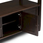 Banc de rangement d'entrée en bois massif de 112 cm de large avec siège relevable | Style Ferme