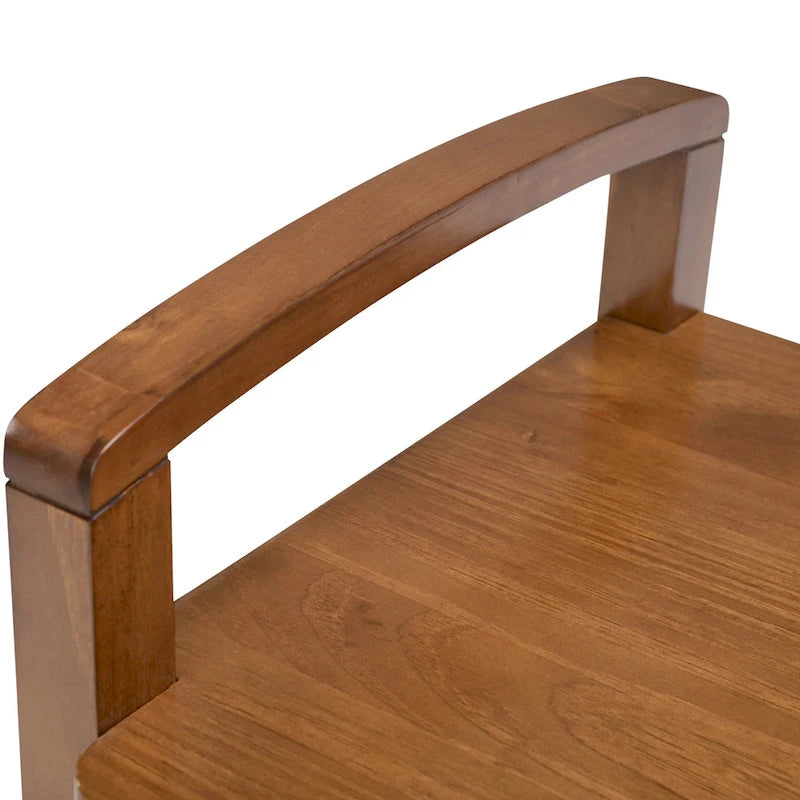 Banc de rangement d'entrée en bois massif de 112 cm de large avec siège relevable | Style Ferme