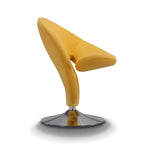 Fauteuil pivotant en mélange de laine chromé poli | Style Mid-Century Modern