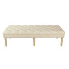 Banc long classique capitonné | Rembourrage en similicuir | Entrée ou chambre à coucher