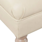 Banc long classique capitonné | Rembourrage en similicuir | Entrée ou chambre à coucher