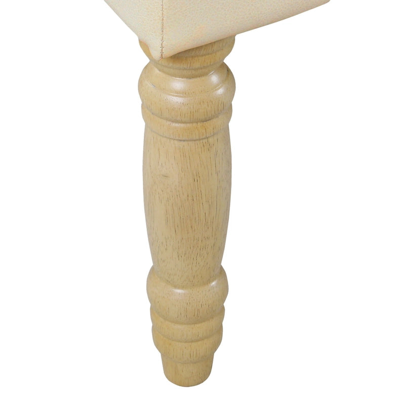 Banc long classique capitonné | Rembourrage en similicuir | Entrée ou chambre à coucher