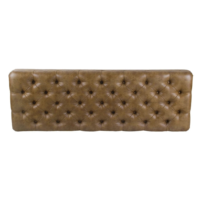 Banc long classique capitonné | Rembourrage en similicuir | Entrée ou chambre à coucher