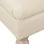 Banc long classique capitonné | Rembourrage en similicuir | Entrée ou chambre à coucher