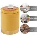Pouffe de rangement en velours, tabouret repose-pieds multifonctionnel avec base en métal