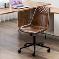 Chaise de bureau ergonomique en similicuir courbé avec vérin à gaz