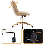 Chaise de bureau ergonomique en similicuir courbé avec vérin à gaz