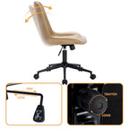 Chaise de bureau ergonomique en similicuir courbé avec vérin à gaz