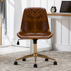 Chaise de bureau ergonomique en similicuir courbé avec vérin à gaz