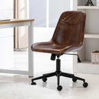 Chaise de bureau ergonomique en similicuir courbé avec vérin à gaz