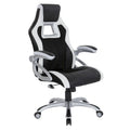 Chaise de jeu style course en cuir reconstitué et maille | Chaise de bureau ergonomique
