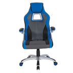 Chaise de jeu style course en cuir reconstitué et maille | Chaise de bureau ergonomique
