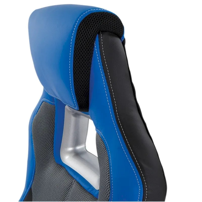 Chaise de jeu style course en cuir reconstitué et maille | Chaise de bureau ergonomique