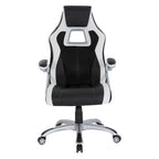 Chaise de jeu style course en cuir reconstitué et maille | Chaise de bureau ergonomique