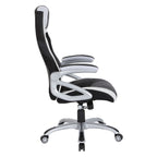 Chaise de jeu style course en cuir reconstitué et maille | Chaise de bureau ergonomique