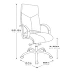 Fauteuil de direction de luxe en cuir noir à dossier haut