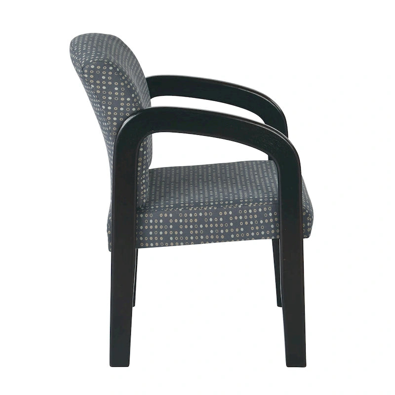 Chaise visiteur en bois finition expresso