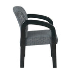 Chaise visiteur en bois finition expresso