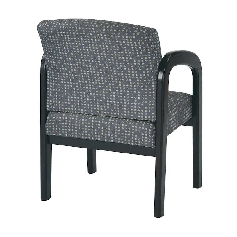 Chaise visiteur en bois finition expresso