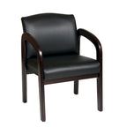 Chaise visiteur en bois finition expresso