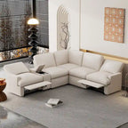 Canapé d'angle inclinable électrique 104 places Canapé de salon de cinéma maison sectionnel avec boîte de rangement, porte-gobelets, ports USB et Powe