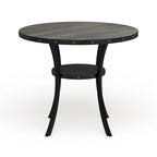 Table de salle à manger à hauteur de comptoir Espresso Wood avec clous décoratifs | Table de cuisine à hauteur de bar