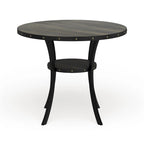 Table de salle à manger à hauteur de comptoir Espresso Wood avec clous décoratifs | Table de cuisine à hauteur de bar