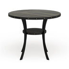 Table de salle à manger à hauteur de comptoir Espresso Wood avec clous décoratifs | Table de cuisine à hauteur de bar