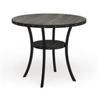 Table de salle à manger à hauteur de comptoir Espresso Wood avec clous décoratifs | Table de cuisine à hauteur de bar