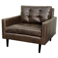 Fauteuil en cuir reconstitué | Fauteuil d'appoint de style transitoire pour salon