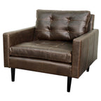 Fauteuil en cuir reconstitué | Fauteuil d'appoint de style transitoire pour salon