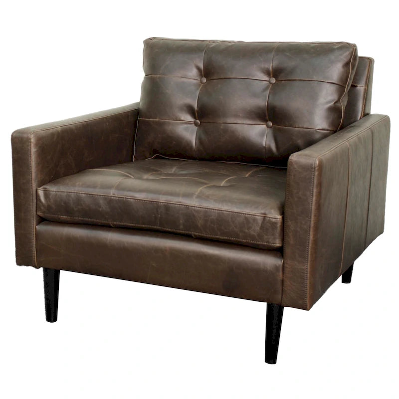 Fauteuil en cuir reconstitué | Fauteuil d'appoint de style transitoire pour salon