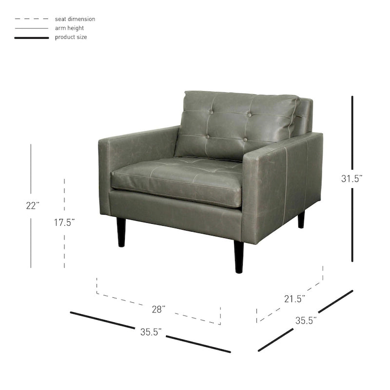 Fauteuil en cuir reconstitué | Fauteuil d'appoint de style transitoire pour salon