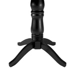 Table à manger ronde noire sur pied central | Style classique | 4 places