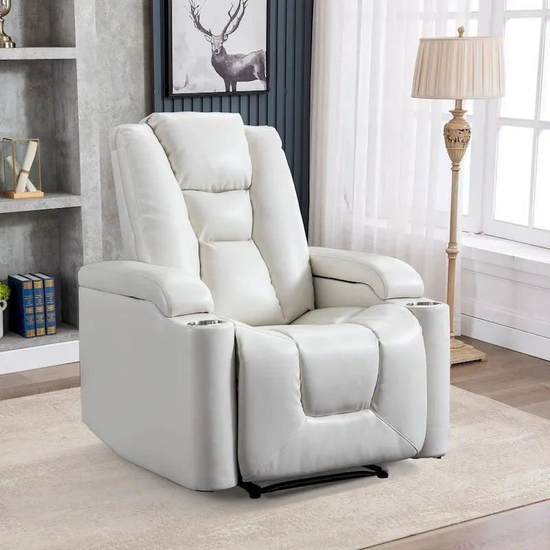 Fauteuil inclinable électrique en cuir pour cinéma maison, doux