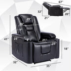 Fauteuil inclinable électrique en cuir pour cinéma maison, doux